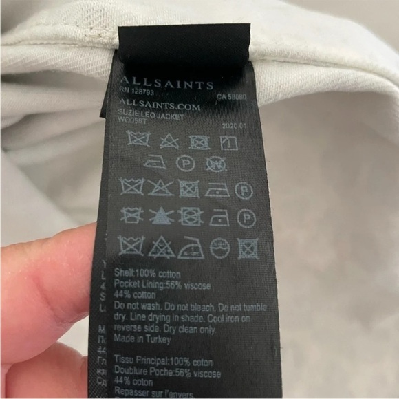 All Saints Leo leopard denim jacket - Picture 11 of 11